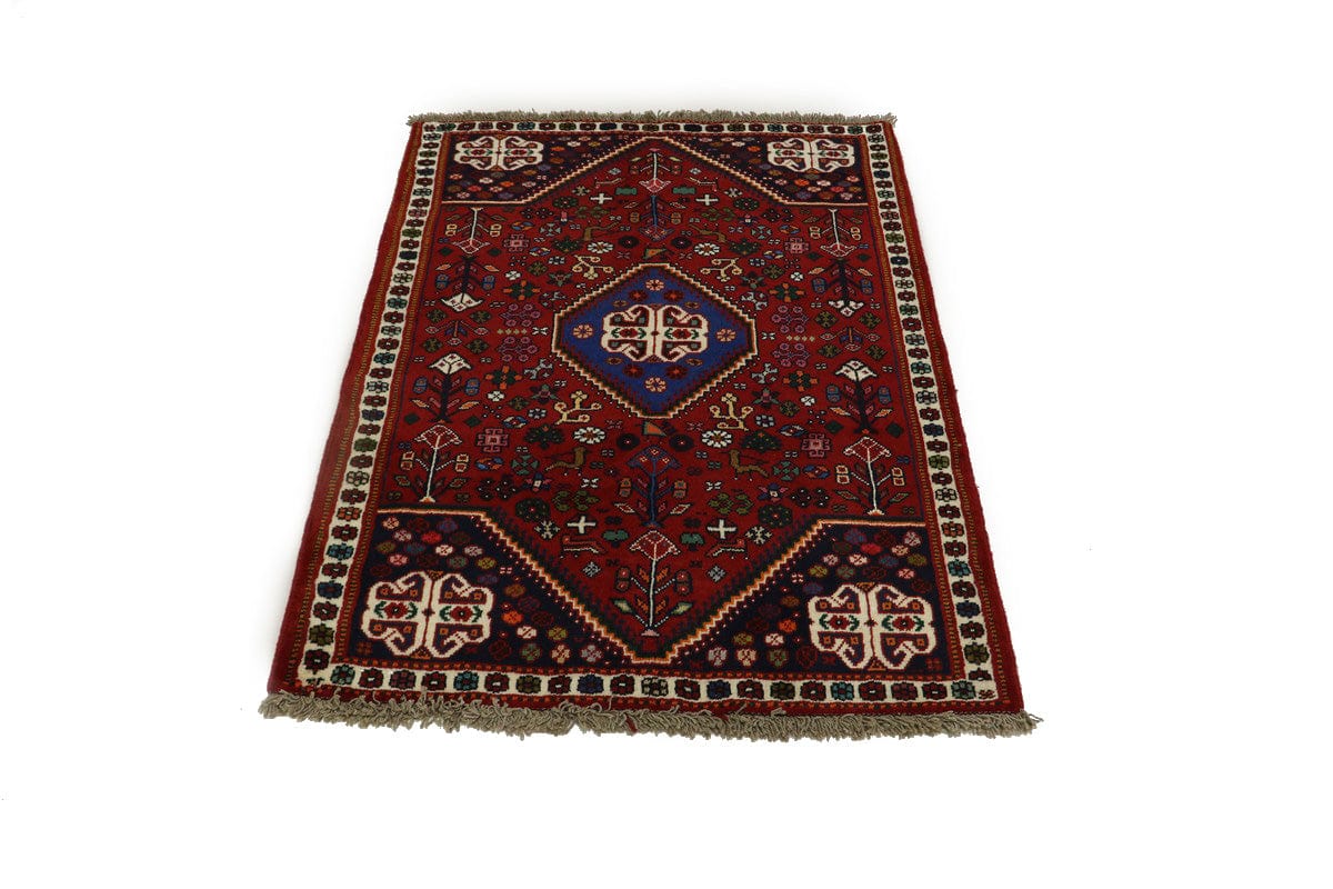 Red Tribal 4X5 Shiraz Persian Rug