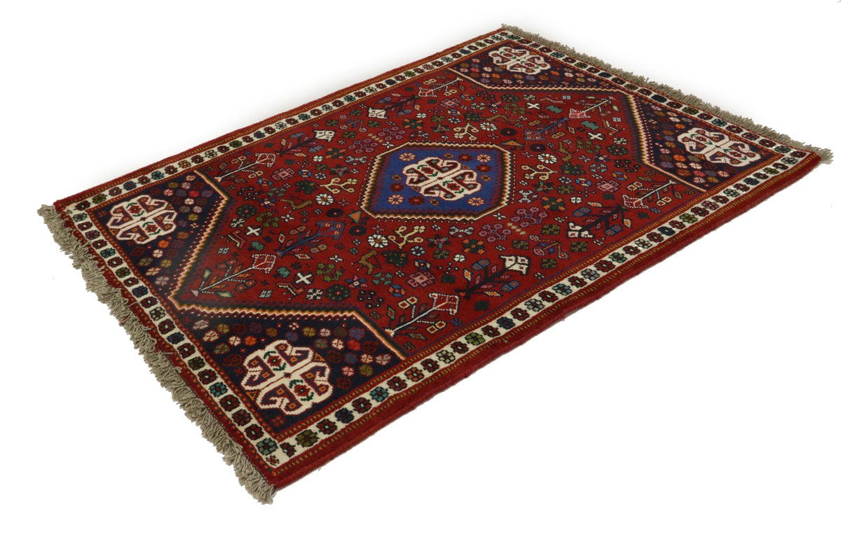 Red Tribal 4X5 Shiraz Persian Rug