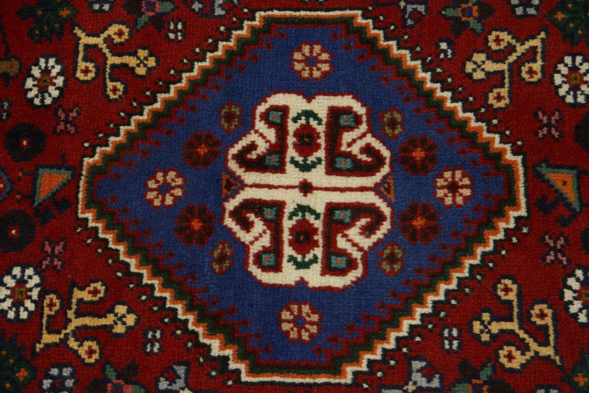 Red Tribal 4X5 Shiraz Persian Rug