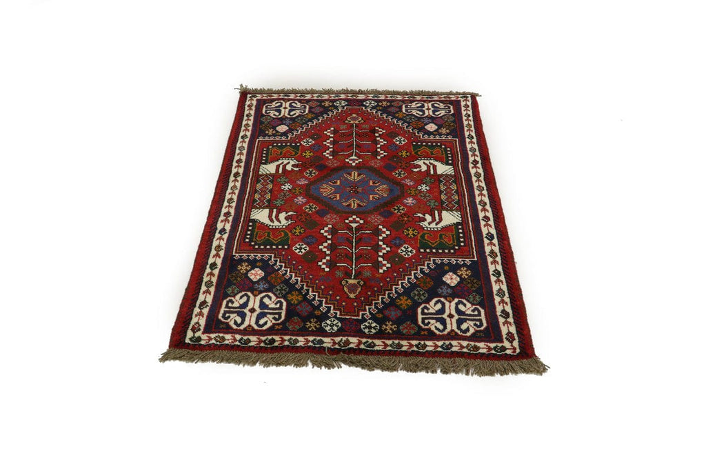 Red Tribal 3X5 Shiraz Persian Rug