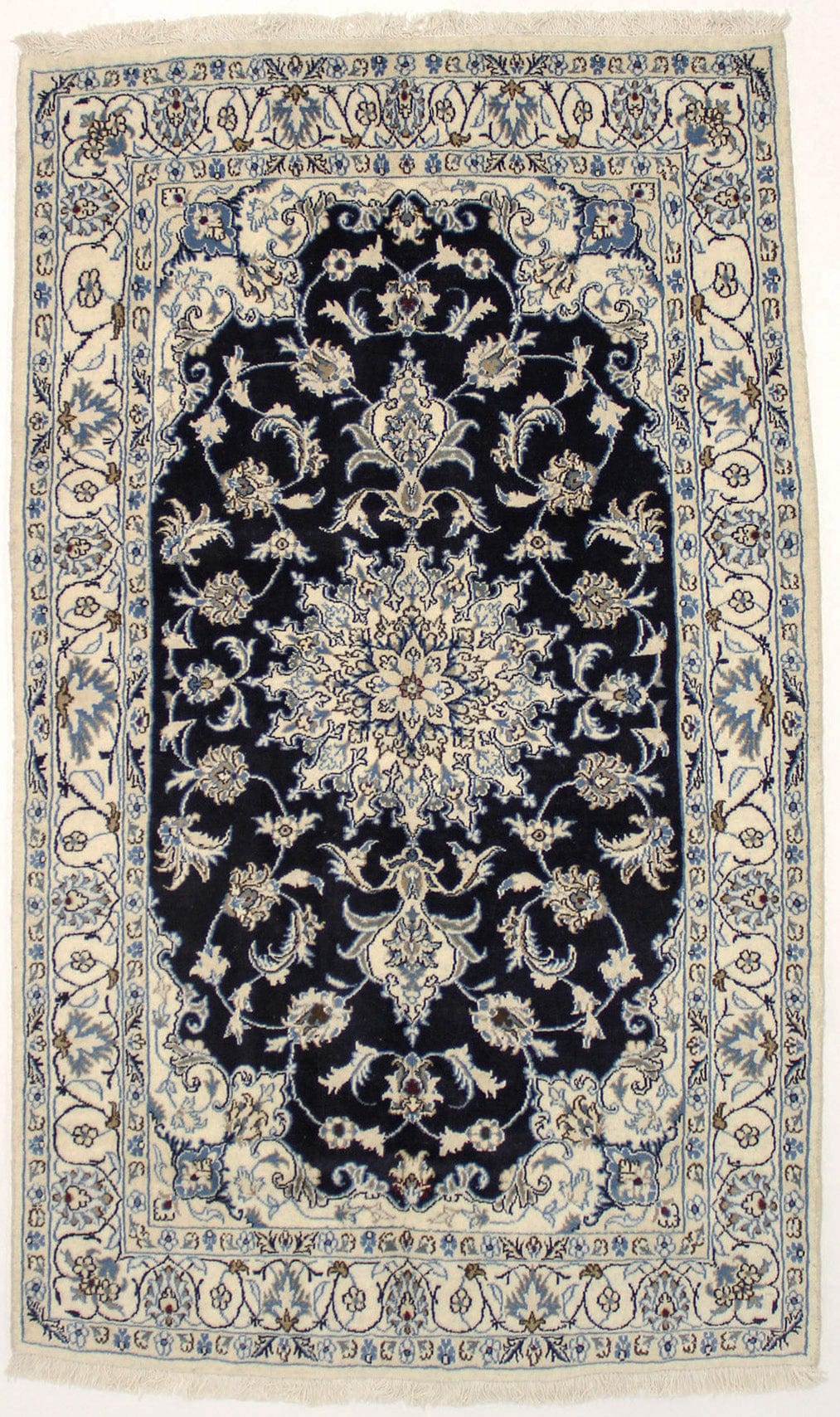 Navy Blue Classic 4X7 Nain Persian Rug