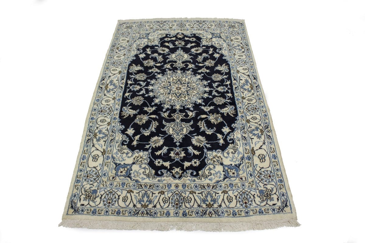 Navy Blue Classic 4X7 Nain Persian Rug