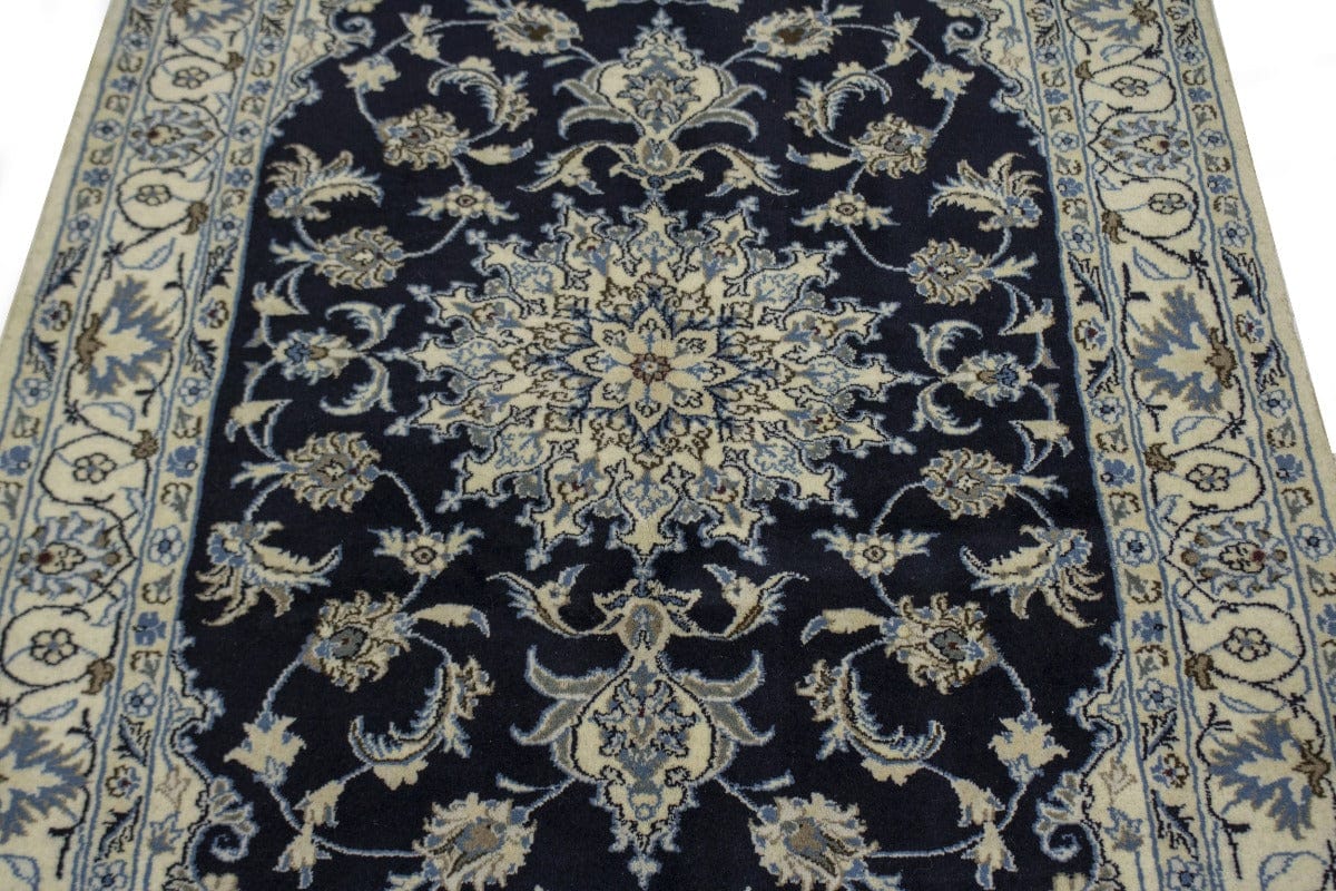 Navy Blue Classic 4X7 Nain Persian Rug