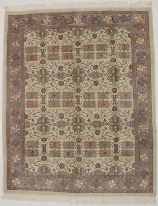 Cream Floral 8X10 Oriental Rug