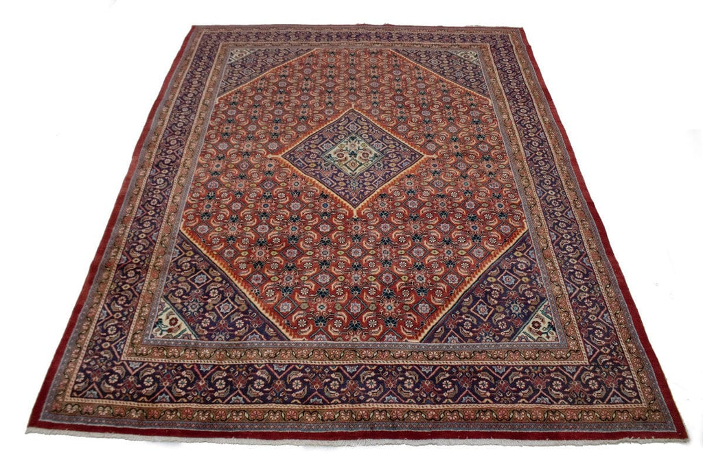 Semi Antique Red Geometric 10X13 Mahal Persian Rug