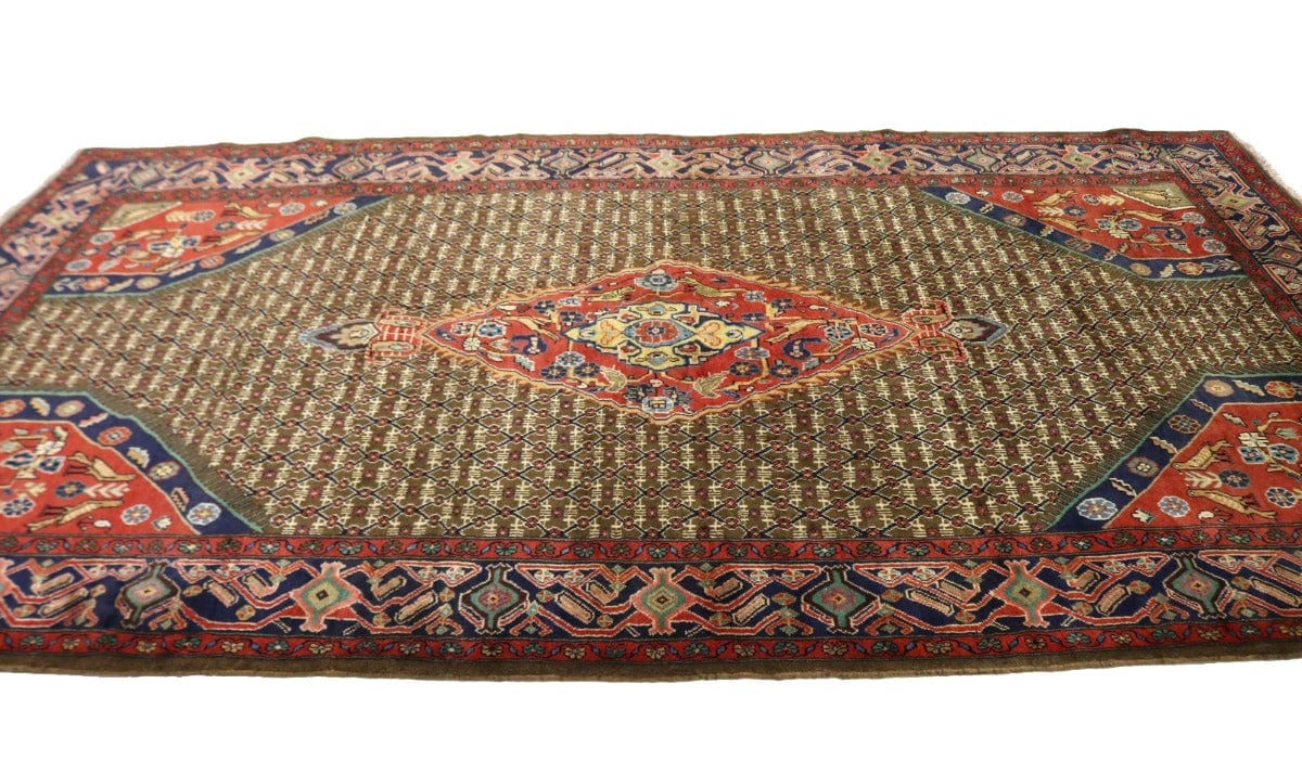 Vintage Brown Tribal 5X10 Koliaie Persian Rug