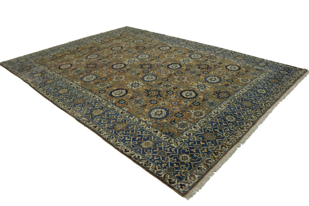 Antique Pale Brown Floral 9X12 Afshar Persian Rug