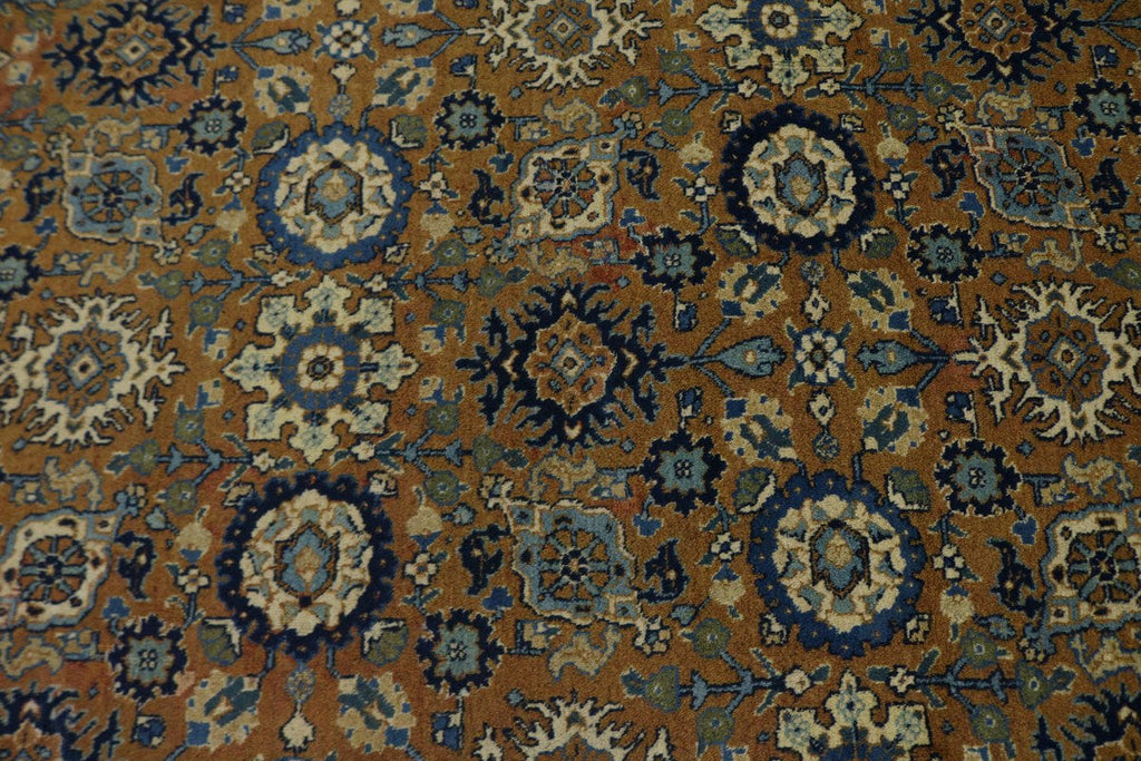 Antique Pale Brown Floral 9X12 Afshar Persian Rug