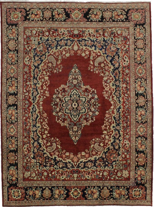 Antique Red Floral Classic 11X14 Mahal Persian Rug