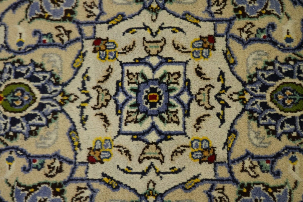 Semi Antique Cream Traditional 10X13 Kashan Persian Rug