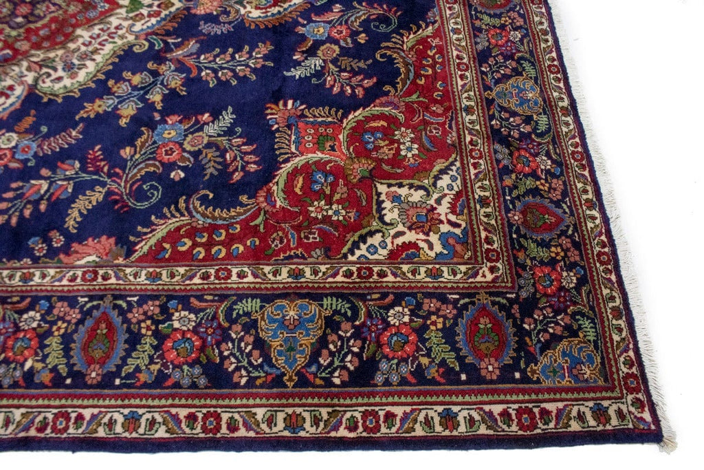 Vintage Purple-navy Traditional 10X13 Tabriz Persian Rug