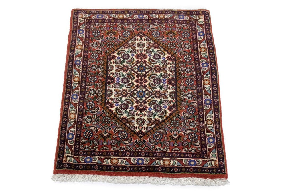 Orange Tribal Floral 1'8X2'2 Bidjar Persian Rug