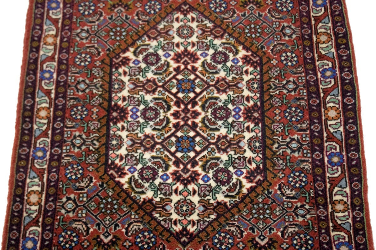 Orange Tribal Floral 1'8X2'2 Bidjar Persian Rug