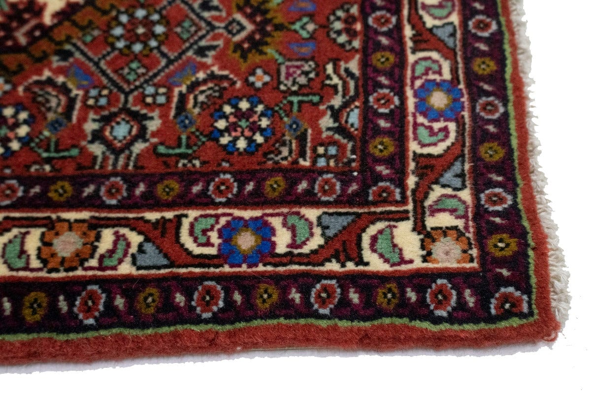 Orange Tribal Floral 1'8X2'2 Bidjar Persian Rug