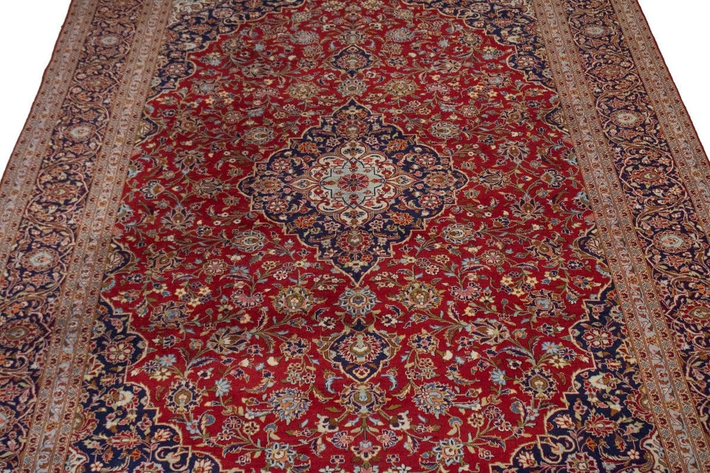 Semi Antique Red Traditional 10X14 Kashan Persian Rug