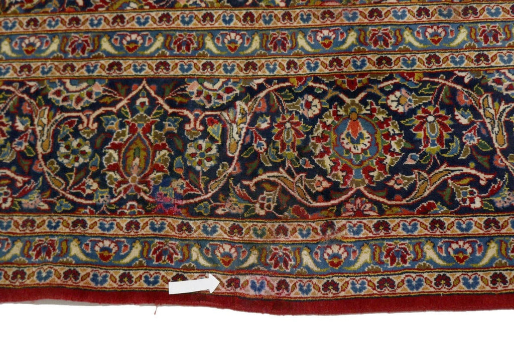 Semi Antique Red Traditional 10X14'5 Kashan Persian Rug
