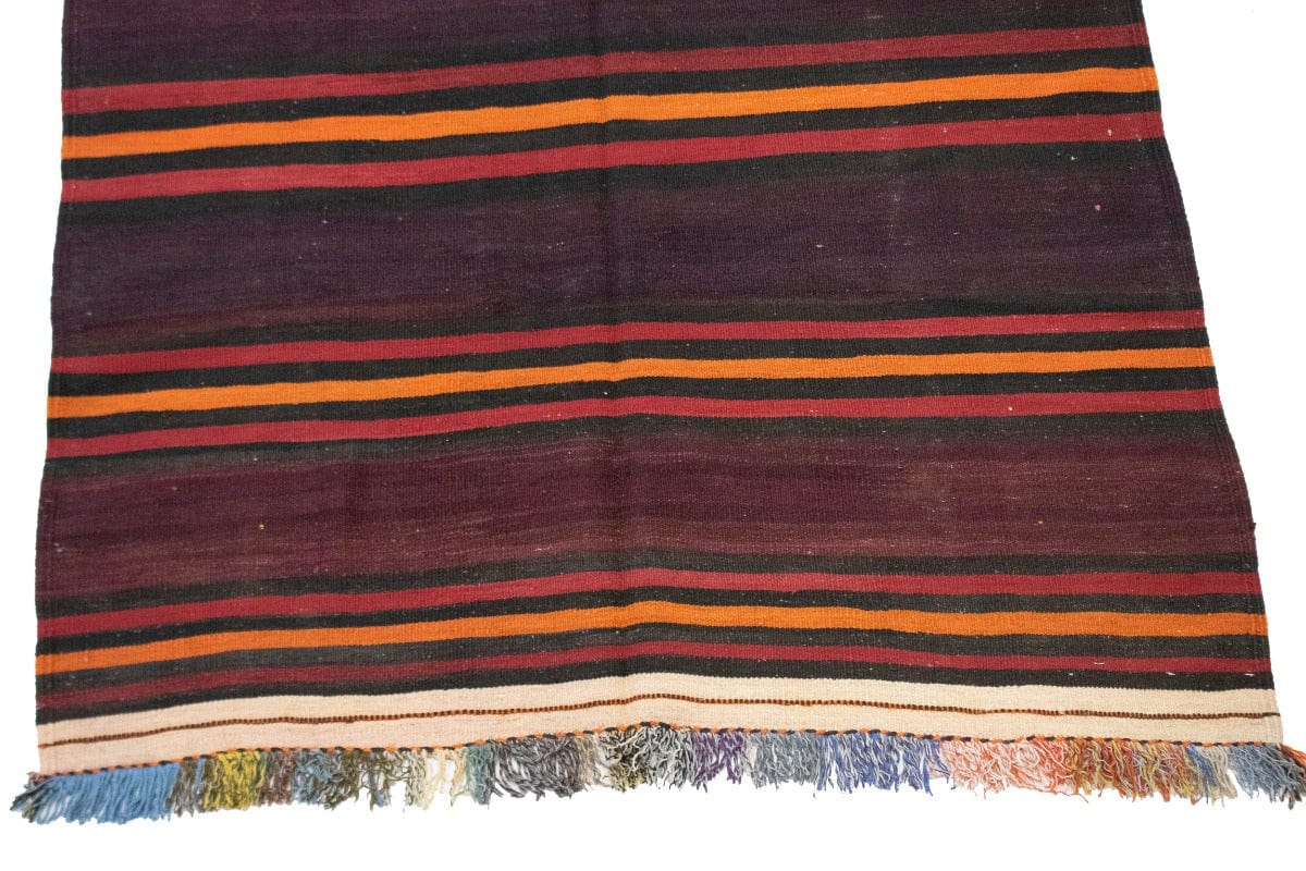 Vintage Multicolored Tribal 4'6X15 Kilim Persian Runner Rug