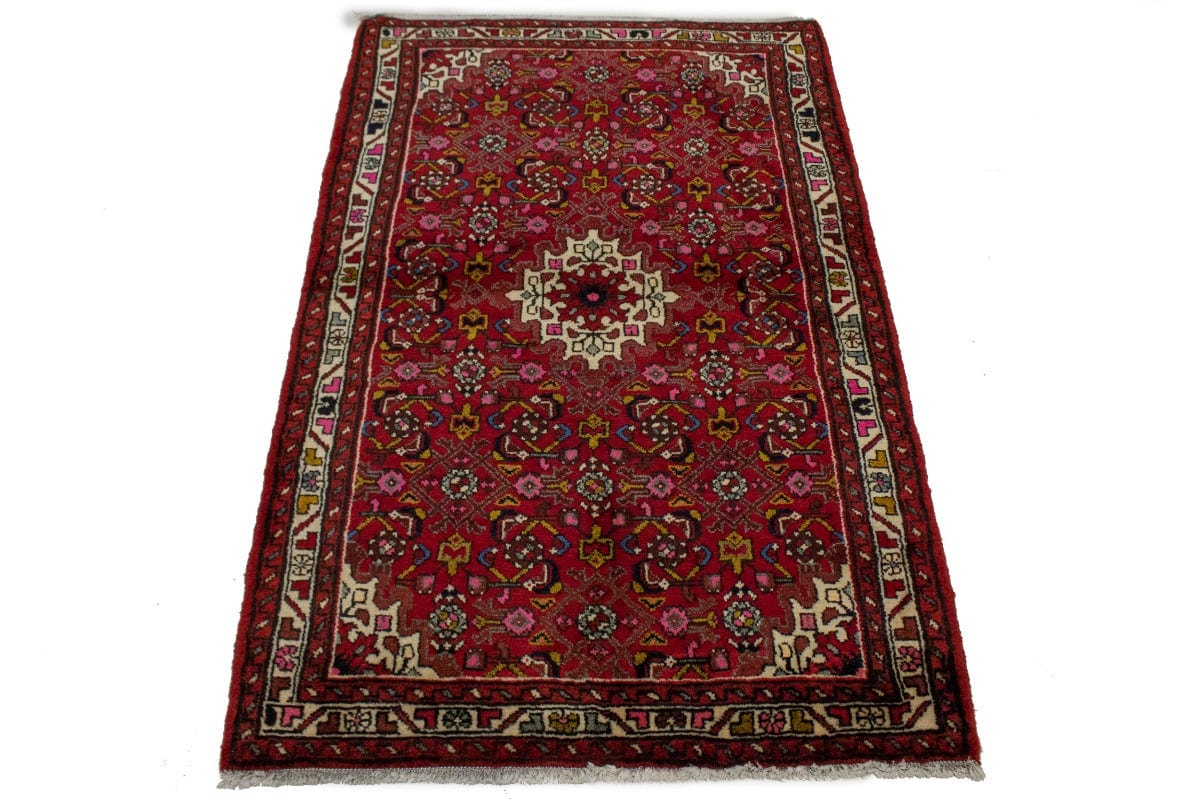 Vintage Red Tribal 3'1X5'6 Hamedan Persian Rug