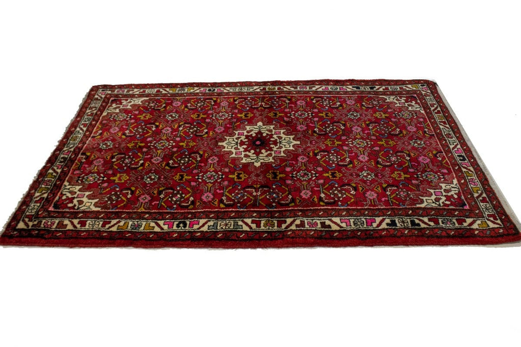 Vintage Red Tribal 3'1X5'6 Hamedan Persian Rug