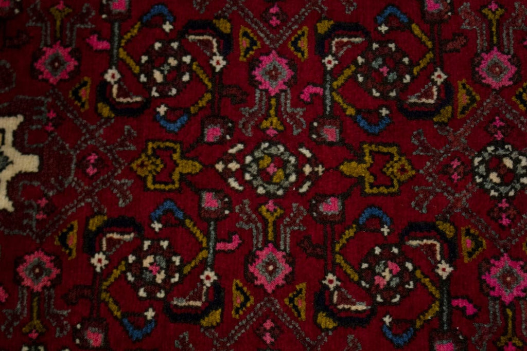 Vintage Red Tribal 3'1X5'6 Hamedan Persian Rug