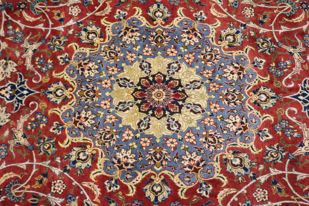 Semi Antique Red Traditional 11X19 Isfahan Palace Persian Rug