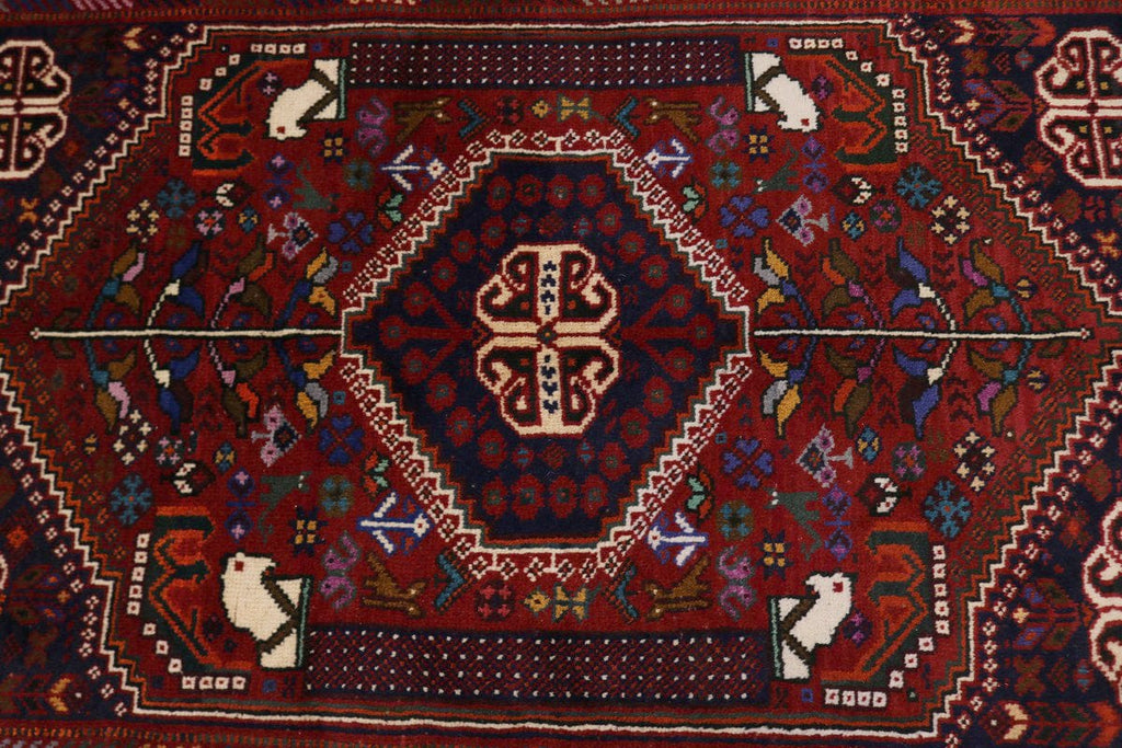 Red Tribal 4X5 Shiraz Persian Rug