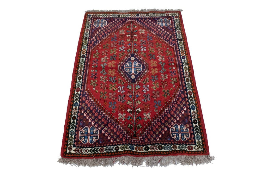 Red Tribal 3X5 Shiraz Persian Rug