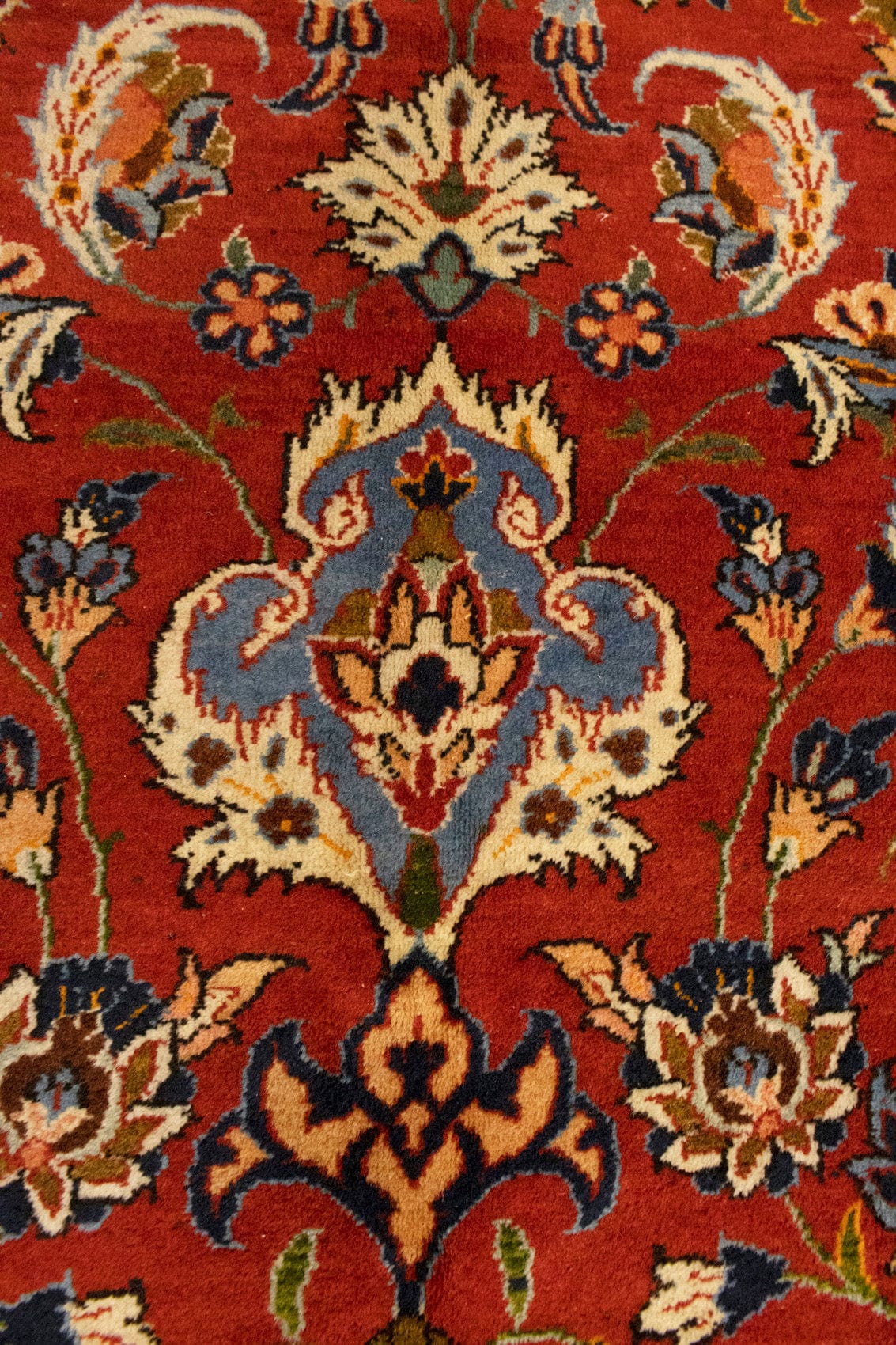 Semi Antique Orange-red Classic 9X13 Najafabad Persian Rug