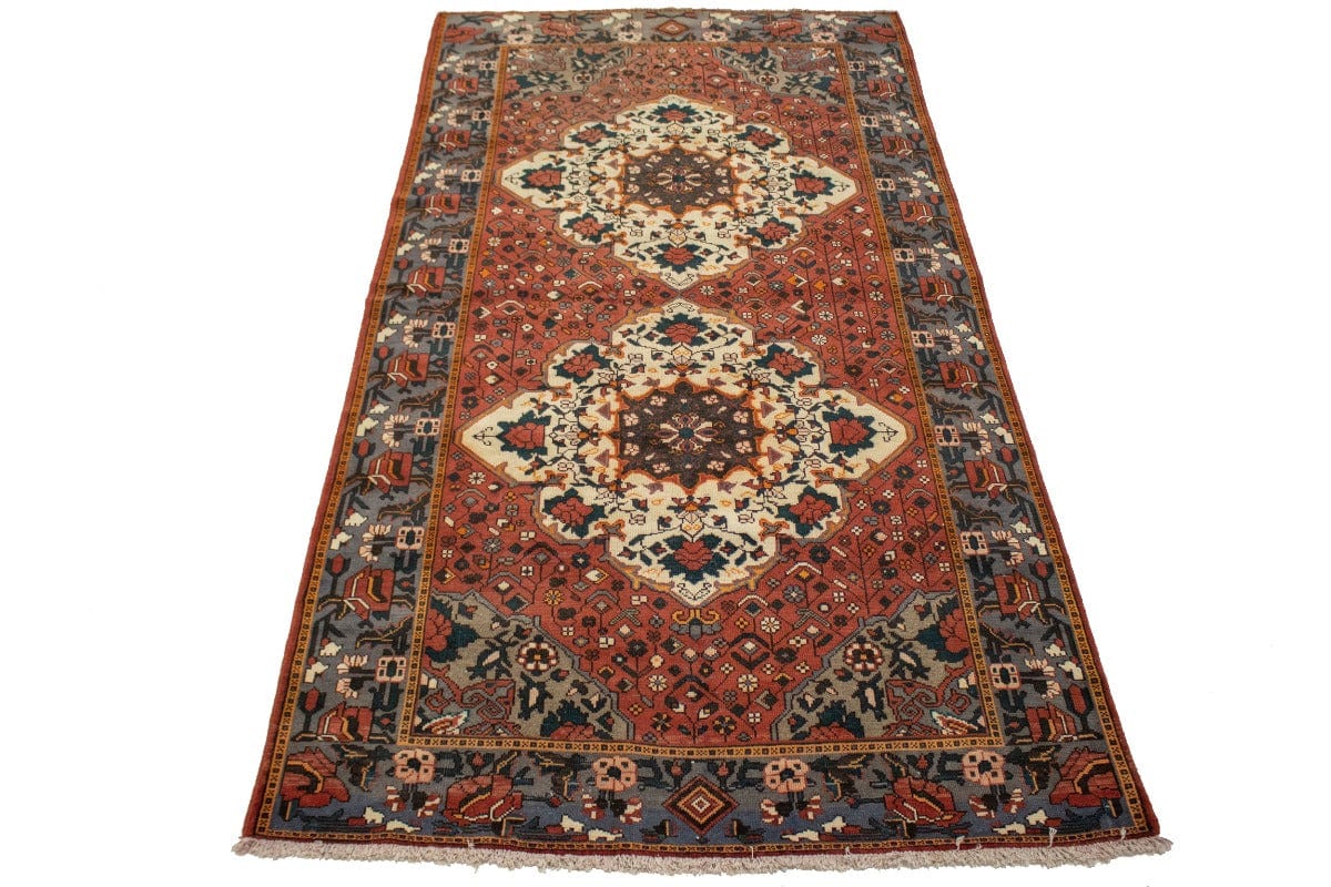 Semi Antique Vintage Floral 5'7X10 Bakhtiari Persian Rug