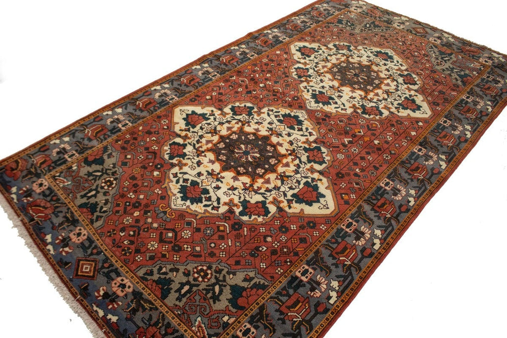 Semi Antique Vintage Floral 5'7X10 Bakhtiari Persian Rug