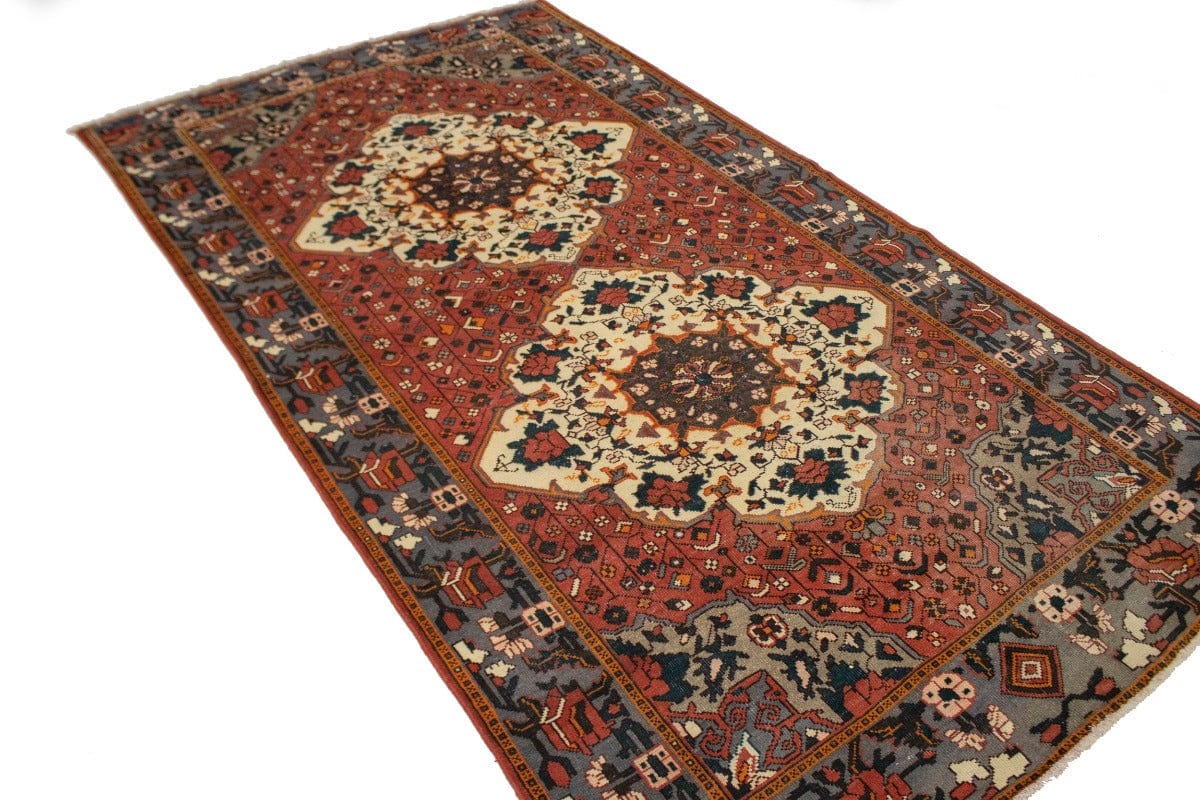 Semi Antique Vintage Floral 5'7X10 Bakhtiari Persian Rug