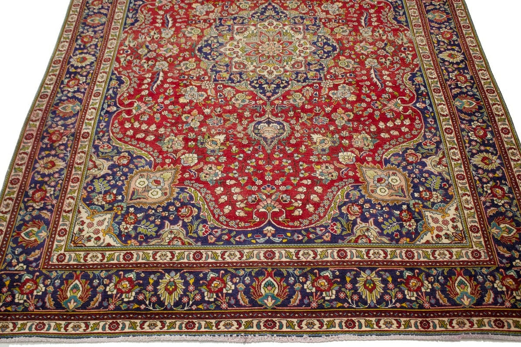 Semi Antique Red Traditional 10X13 Tabriz Persian Rug