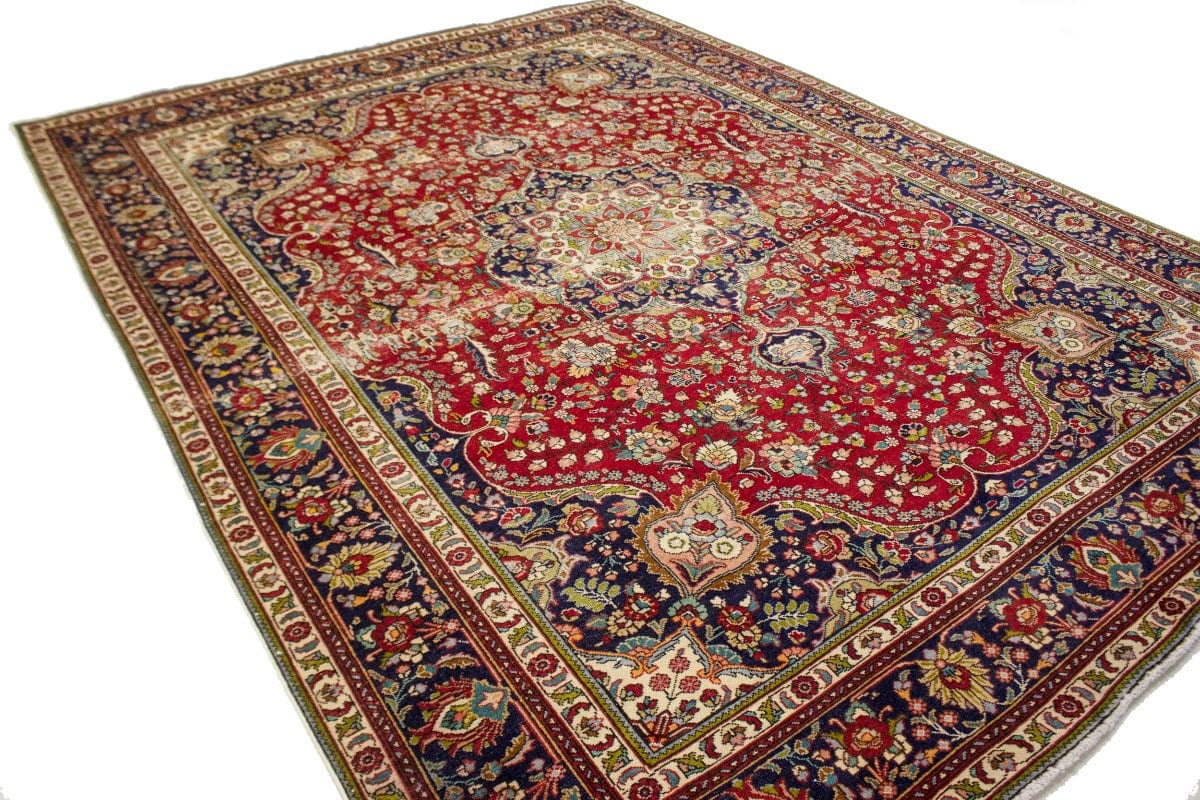 Semi Antique Red Traditional 10X13 Tabriz Persian Rug