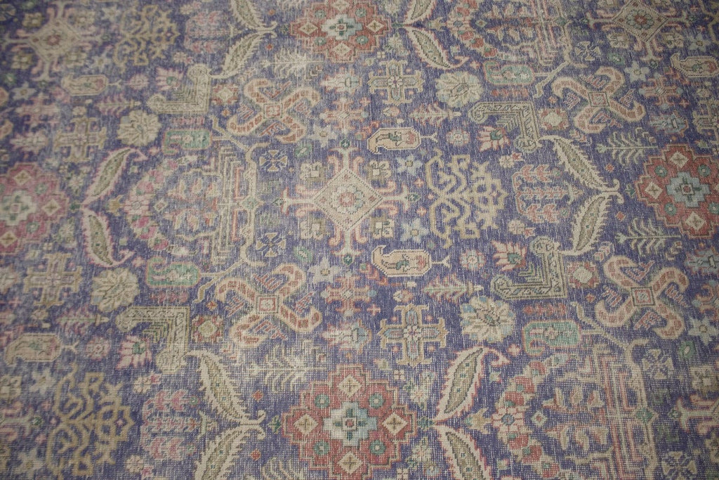 Traditional Muted 10X13 Distressed Tabriz Persian Rug