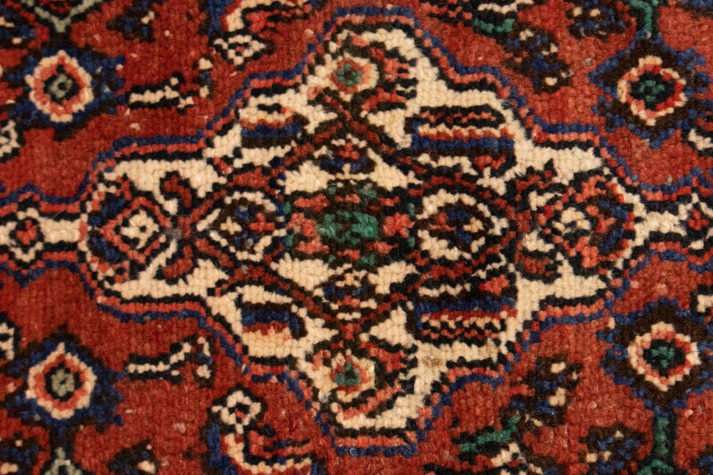 Semi Antique Red Tribal 3X4 Hamedan Persian Rug