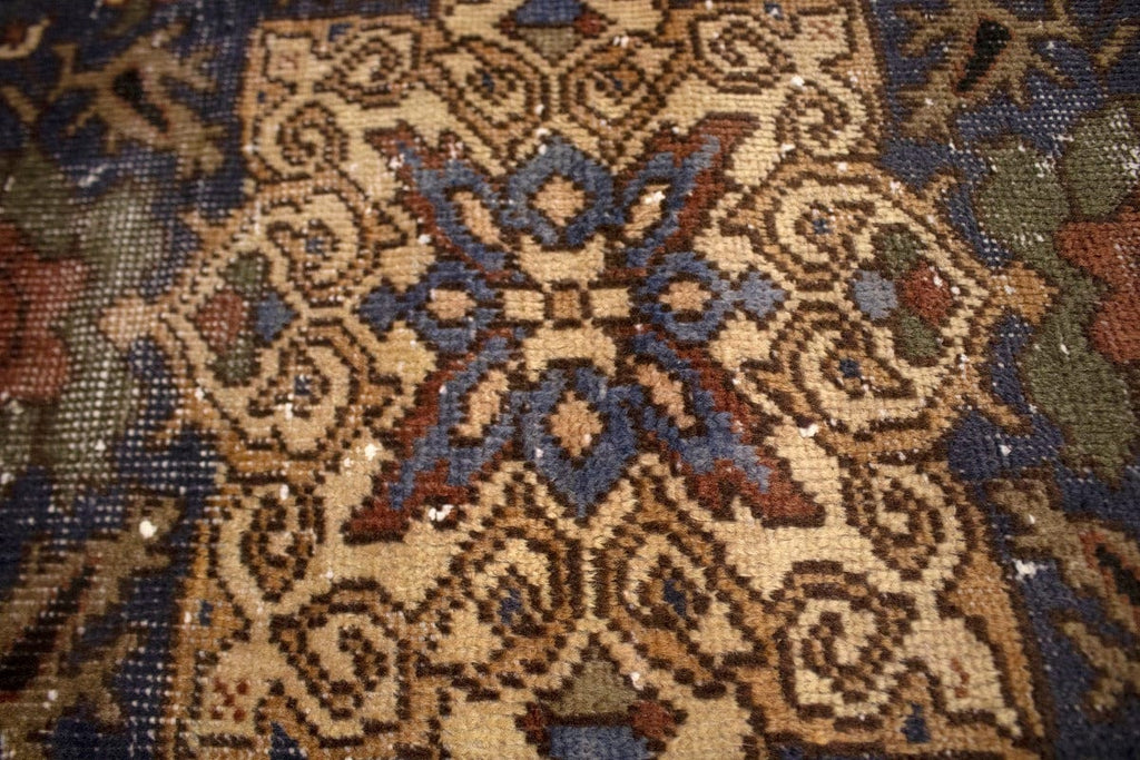 Antique Muted Rust Floral 3'5X9'7 Bakhtiari Persian Rug