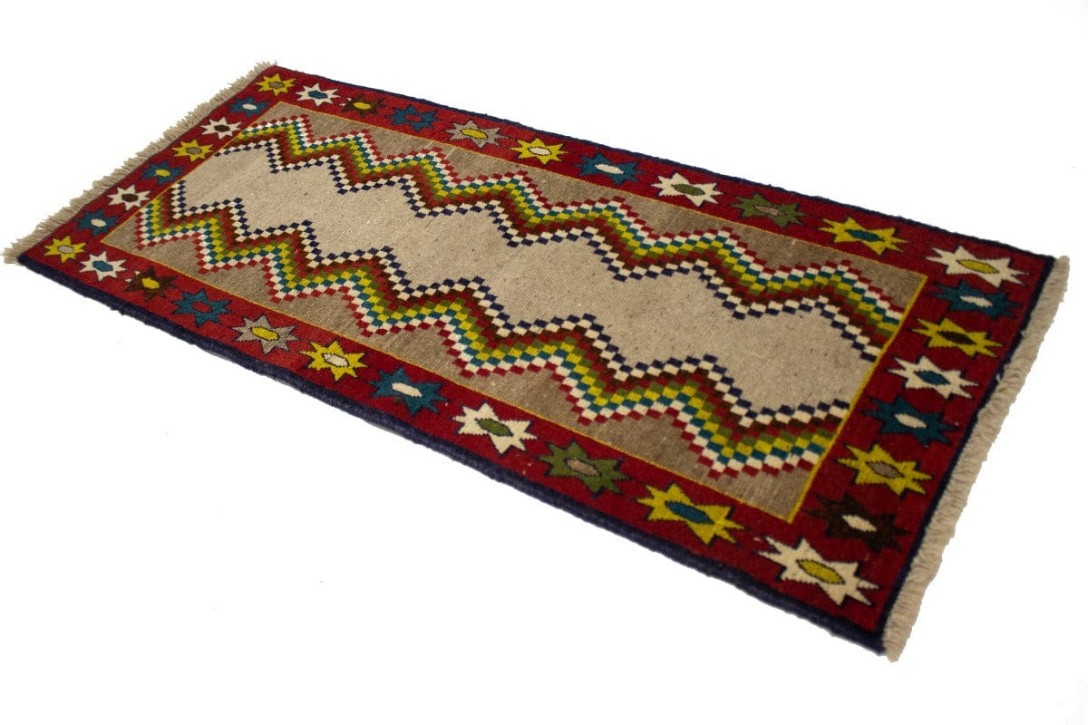 Vintage Multicolored Tribal 3X6 Shiraz Persian Rug