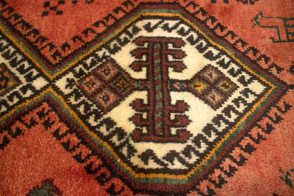 Semi Antique Orange Tribal 4X8 Sirjan Persian Rug
