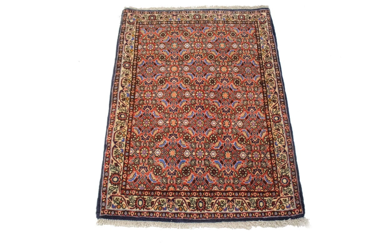 Orange Floral Tribal 2'5X3'3 Bidjar Persian Rug