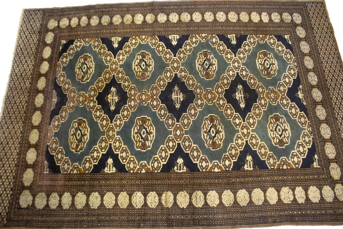 Antique Tribal Gray & Brown 4X6 Turkoman Persian Rug