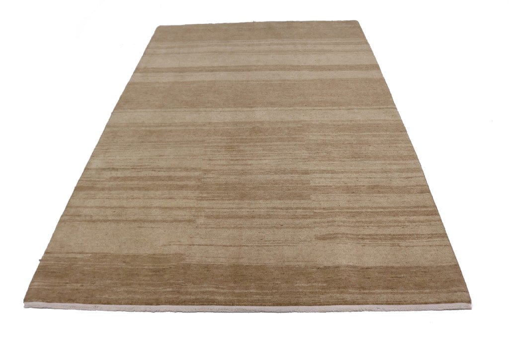 Beige Tribal 5'6X8'7 Gabbeh Persian Rug