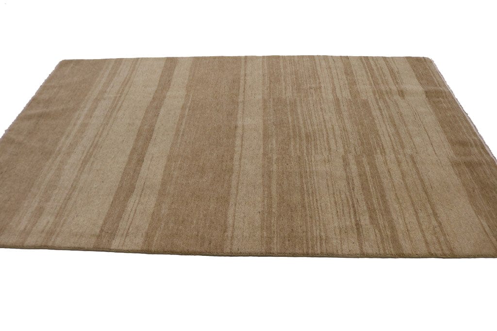 Beige Tribal 5'6X8'7 Gabbeh Persian Rug