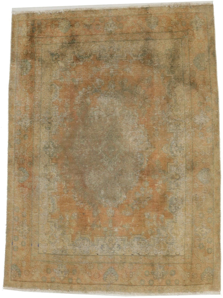 Antique Classic Distressed 5X6 Tabriz Persian Rug