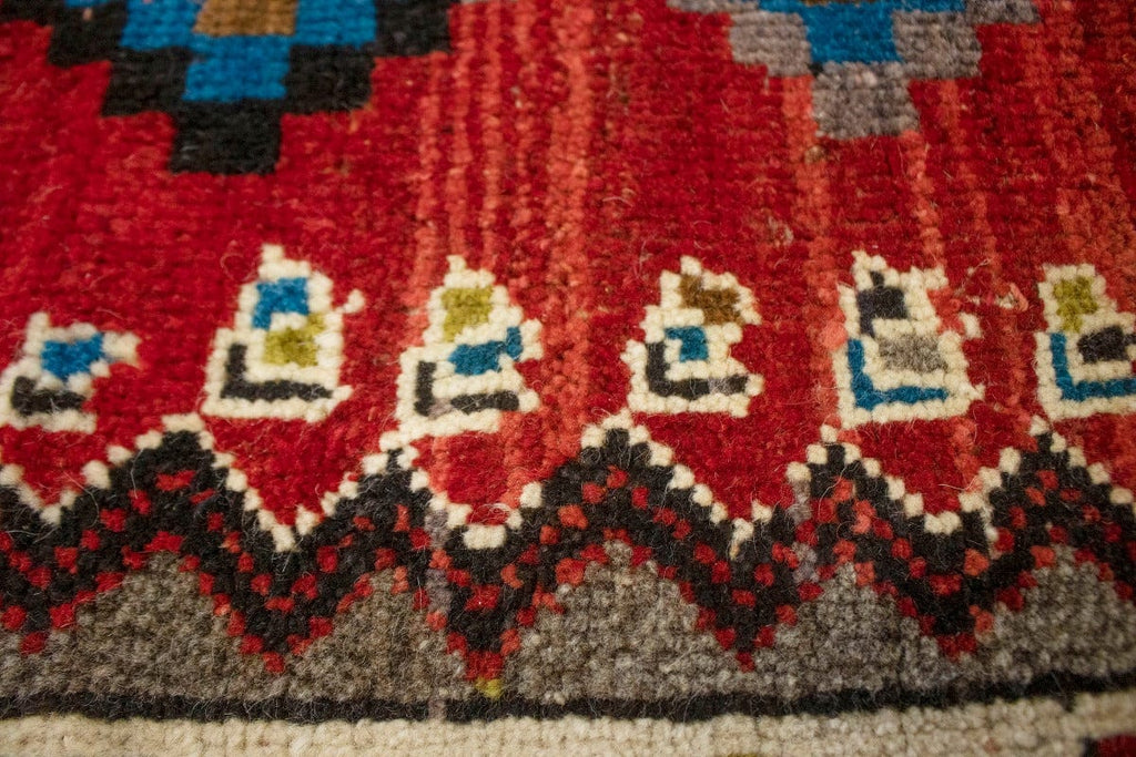 Vintage Multicolored Tribal 3X6'5 Shiraz Persian Rug
