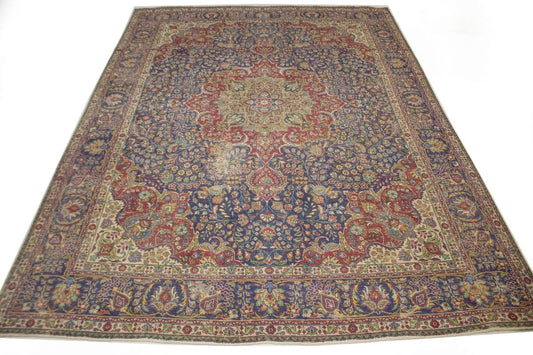 Muted Purple-navy Antique Traditional 10X13 Tabriz Persian Rug