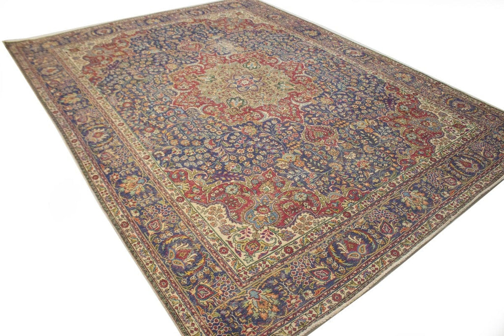 Muted Purple-navy Antique Traditional 10X13 Tabriz Persian Rug