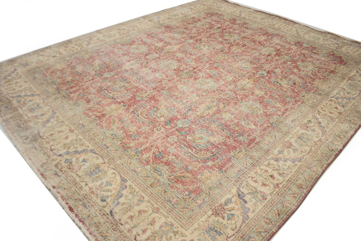 Antique Muted Distressed Traditional 10X12 Tabriz Persian Rug