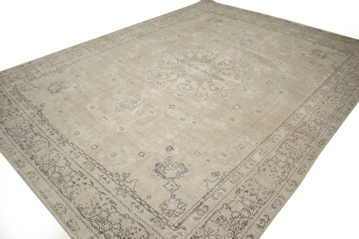 Muted Beige Antique Traditional 9'5X12'5 Tabriz Persian Rug