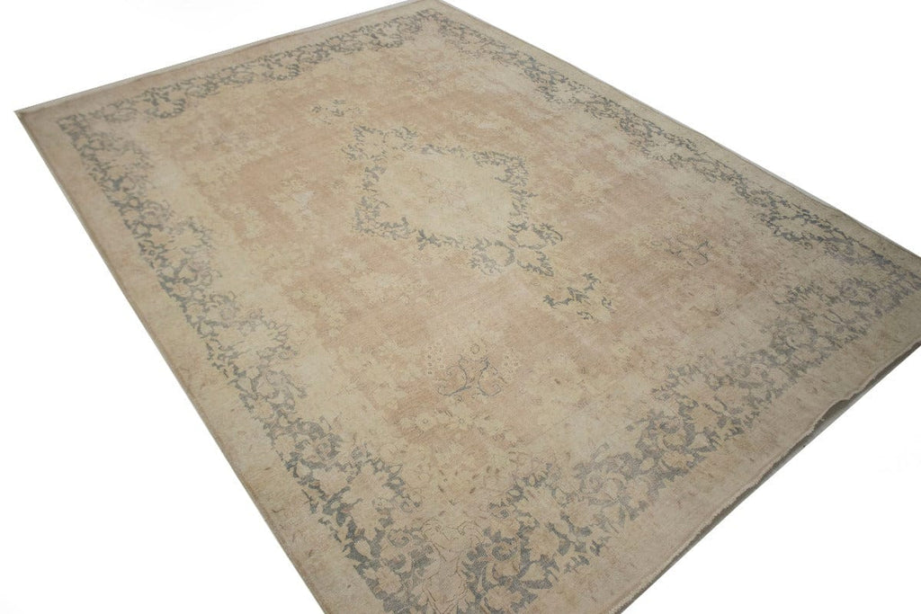 Distressed Antique Traditional Floral 10X13 Kerman Persian Rug