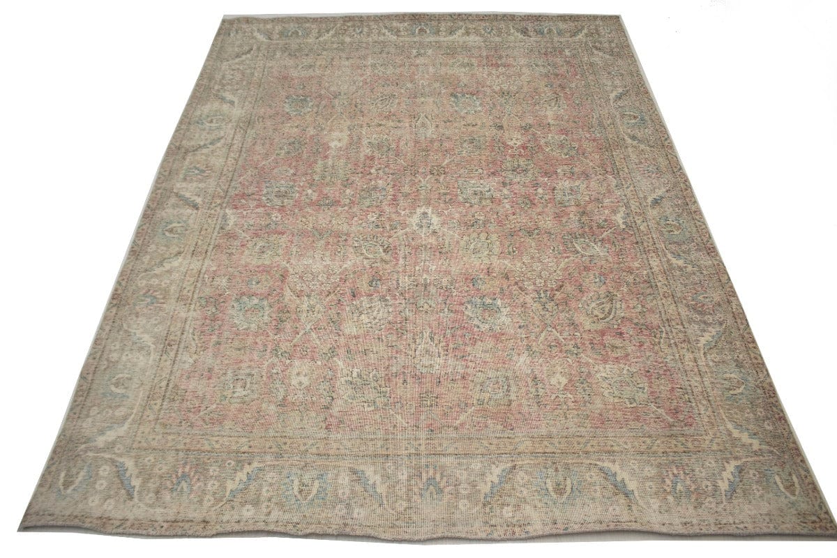 Antique Traditional Distressed 9'5X12'7 Tabriz Persian Rug